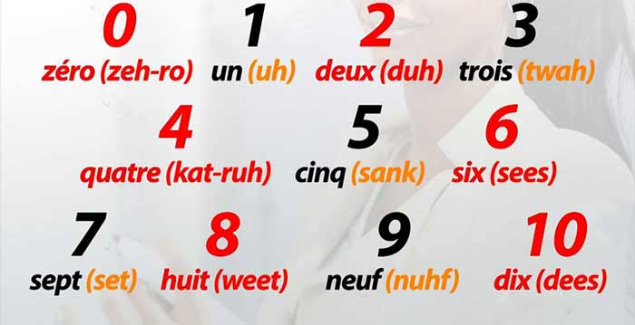 اعداد 1 تا 10 به فرانسوی
