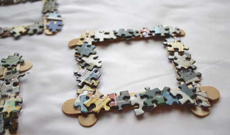 قاب عکس از پازل قدیمی